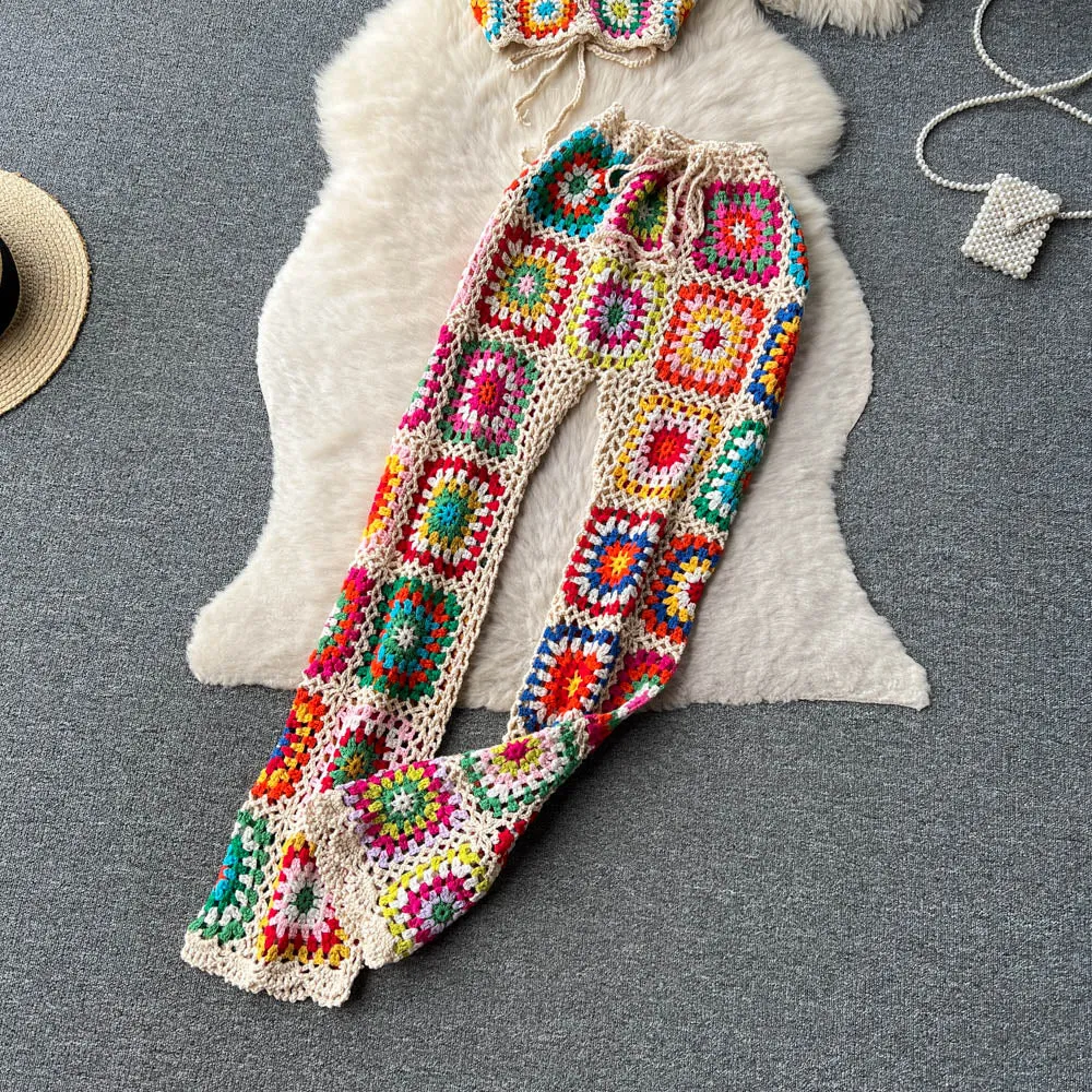 A Vibe Crochet Pants Set