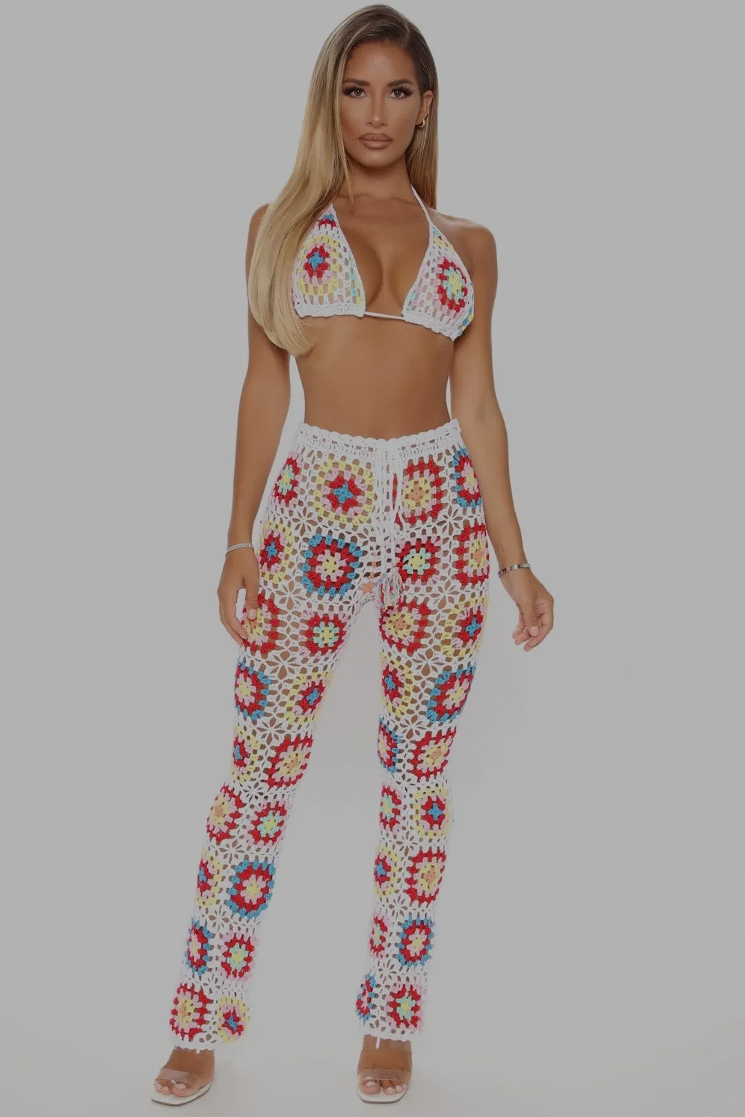 A Vibe Crochet Pants Set