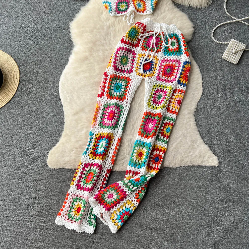 A Vibe Crochet Pants Set