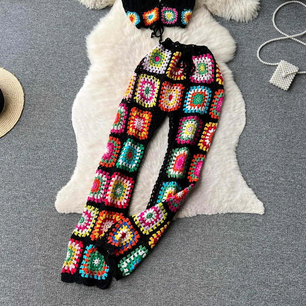 A Vibe Crochet Pants Set