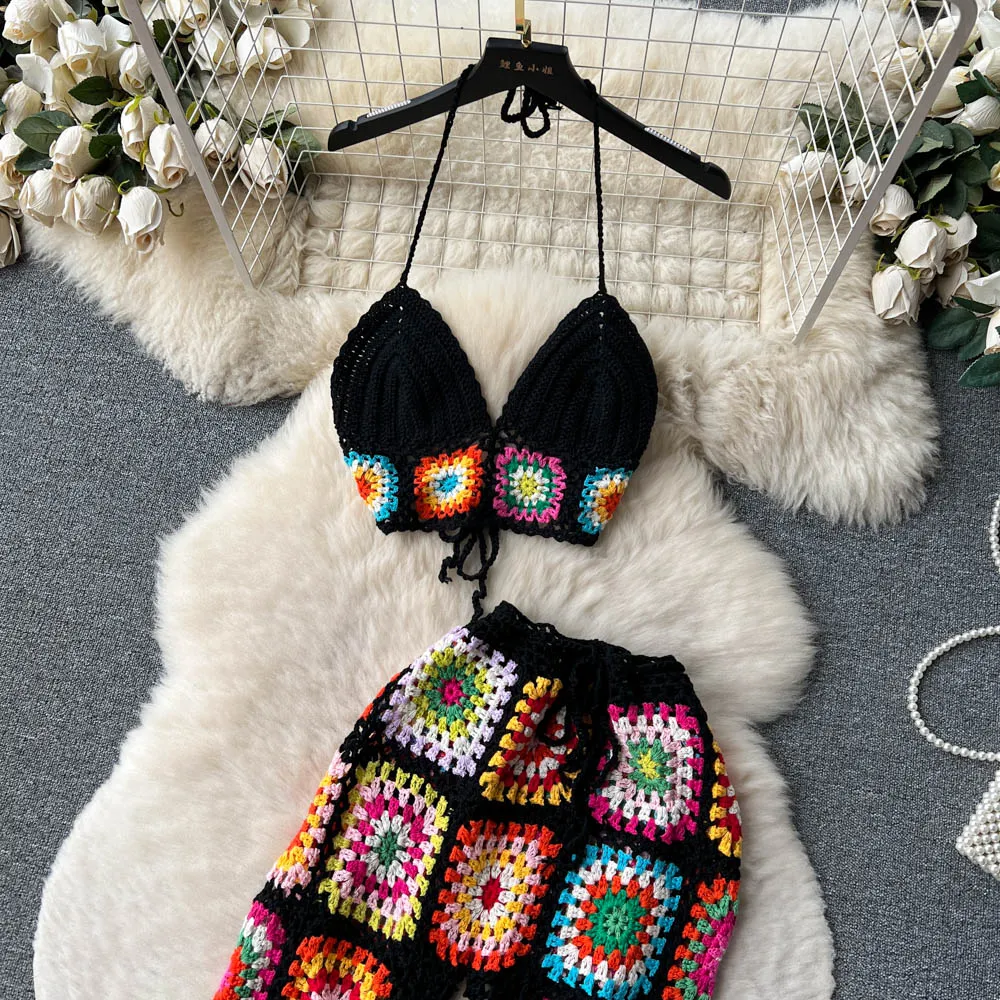 A Vibe Crochet Pants Set