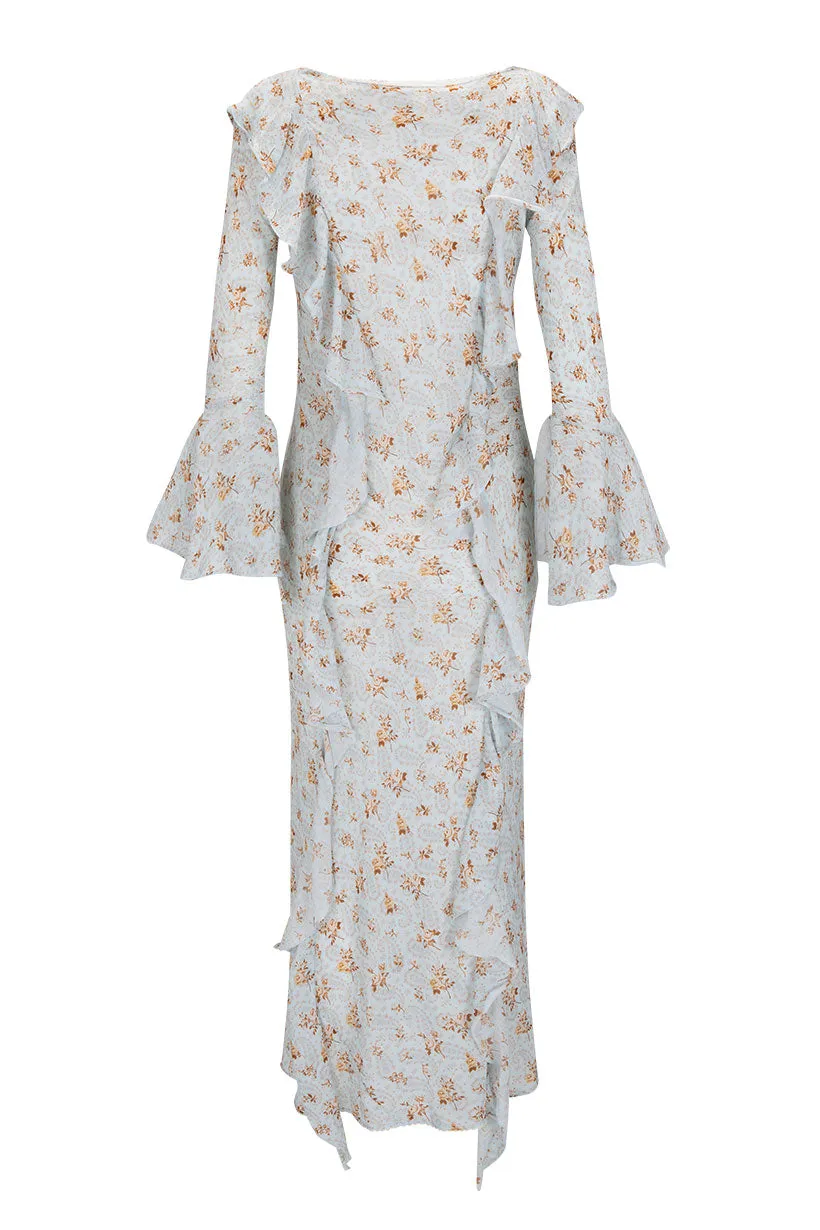 Fleur Frill Maxi Dress