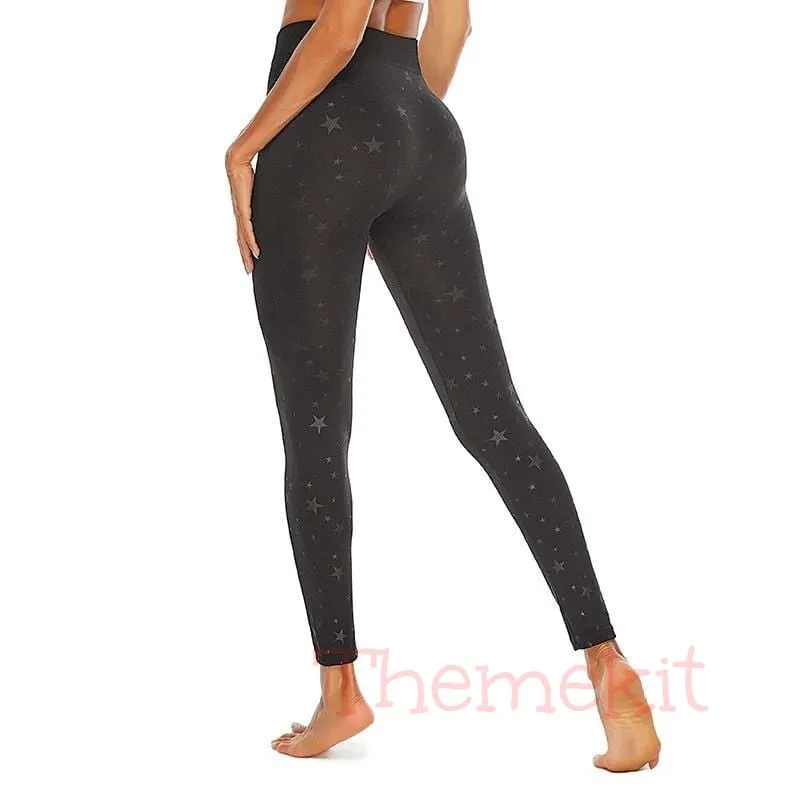 High Waist Sanding Print Training Yoga Legging
