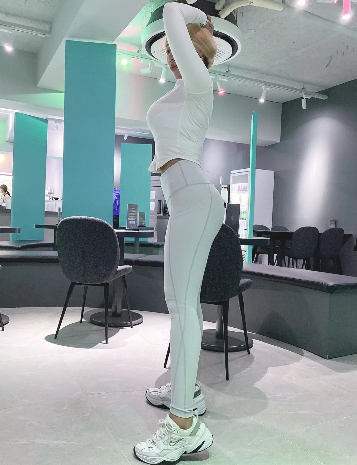 High Waist Side Pockets Jogging Pants lightgray ins_Jogging