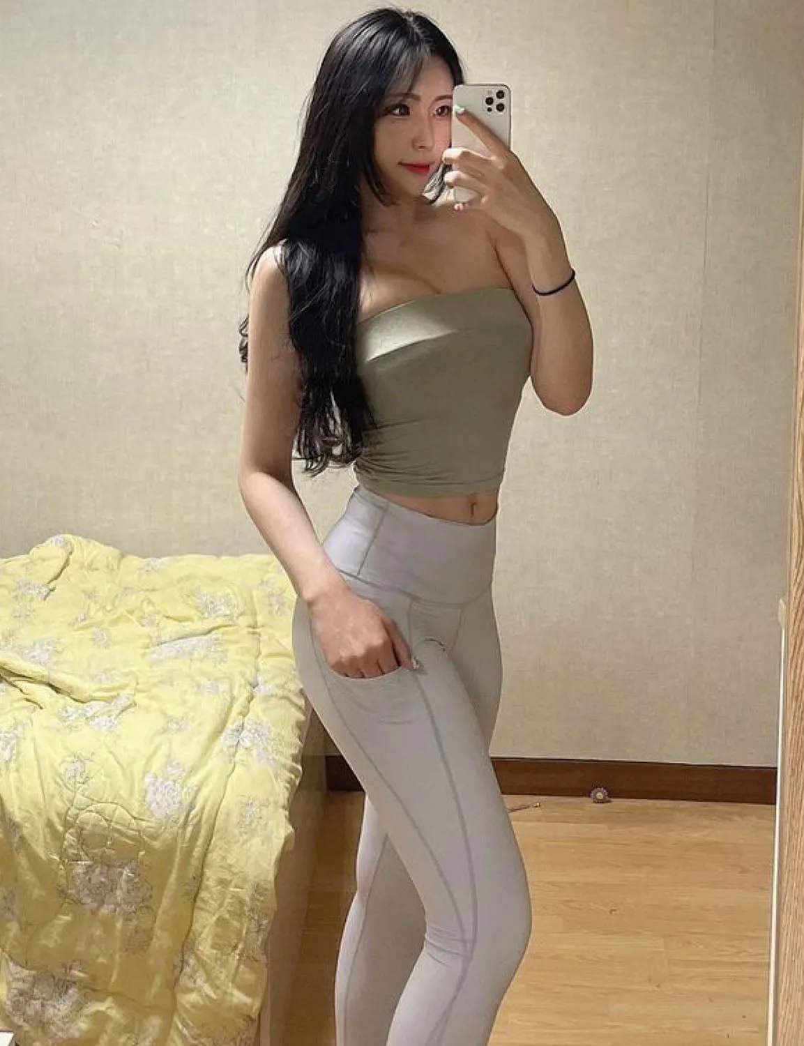 High Waist Side Pockets Jogging Pants lightgray ins_Jogging
