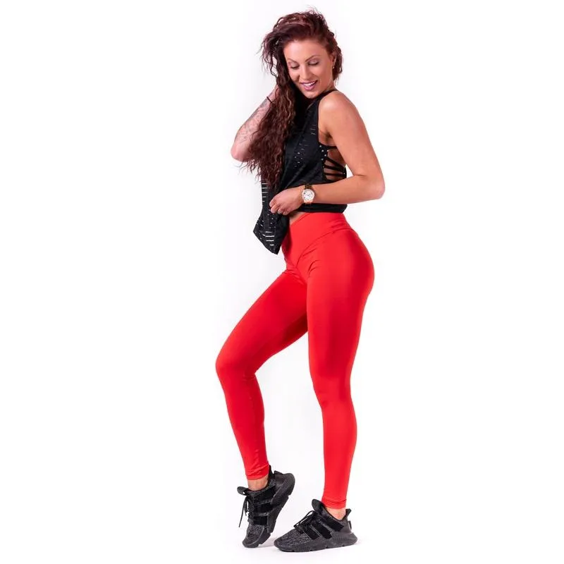 Nebbia One Tone Pattern Leggings 677 - Red
