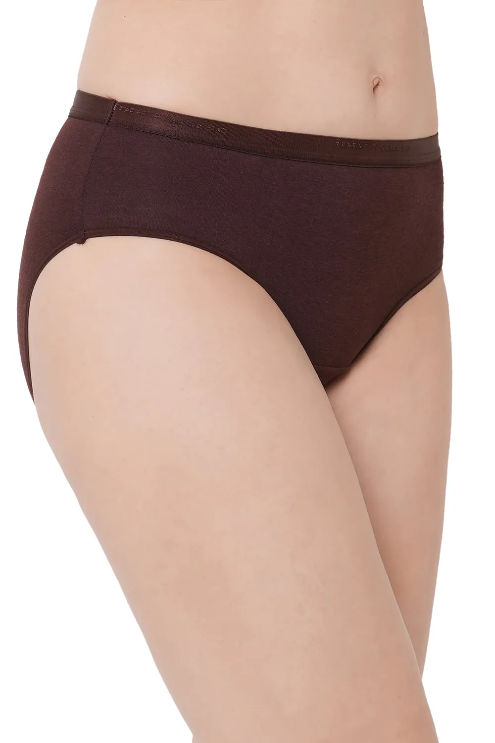 Organic Cotton Antimicrobial  High waist Hipster-ISP002-Dark Sienna_Persian Plum-