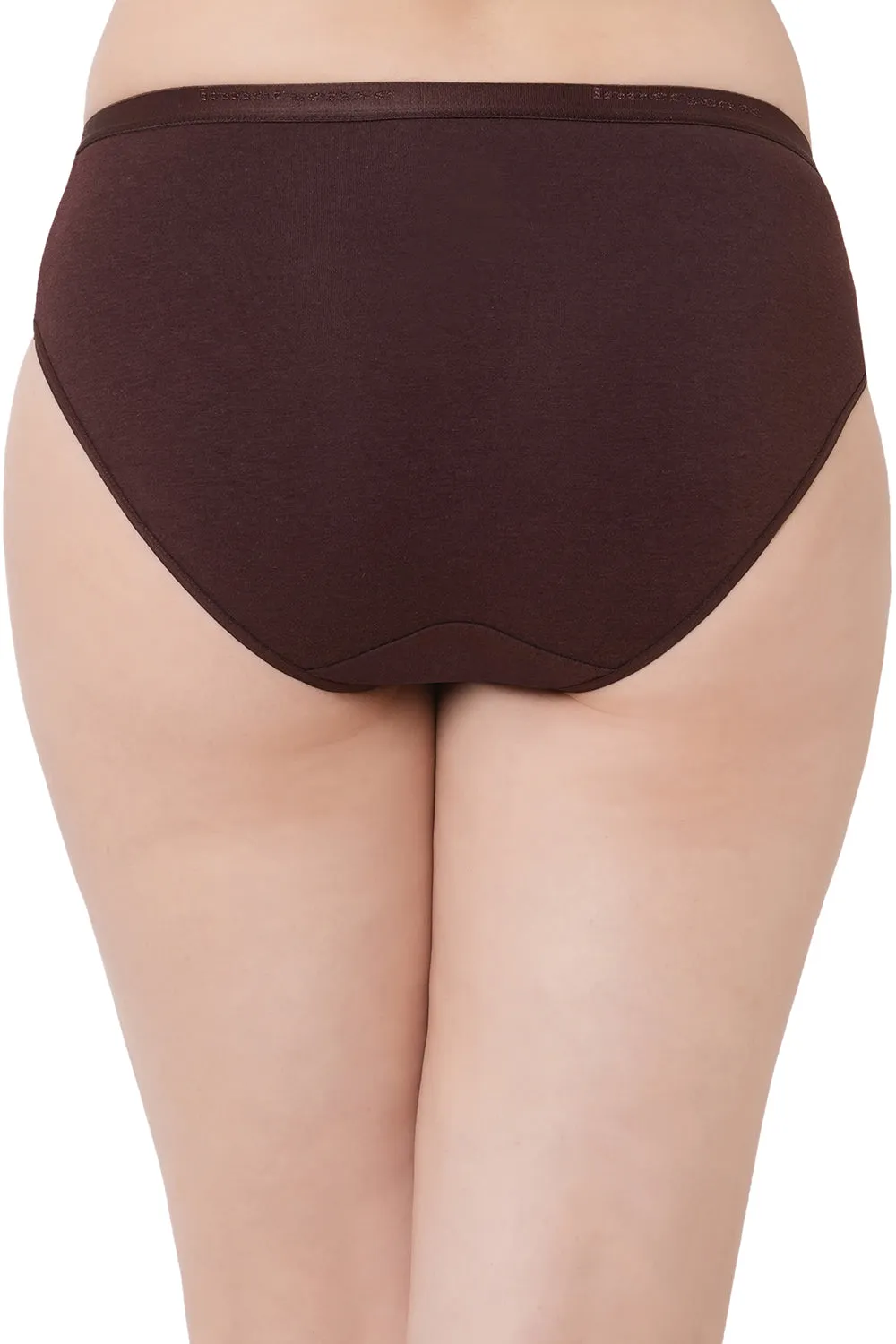 Organic Cotton Antimicrobial  High waist Hipster-ISP002-Dark Sienna_Persian Plum-