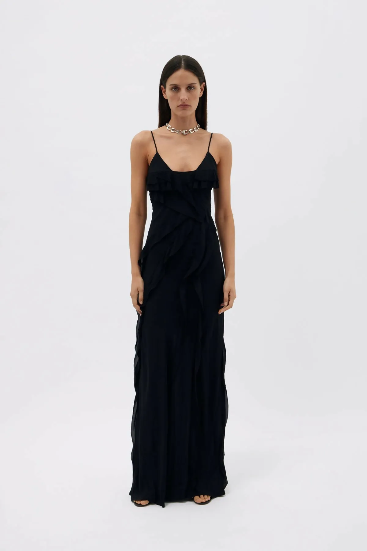 Rachel Gilbert Delfy Maxi in Black Size 12 & 14
