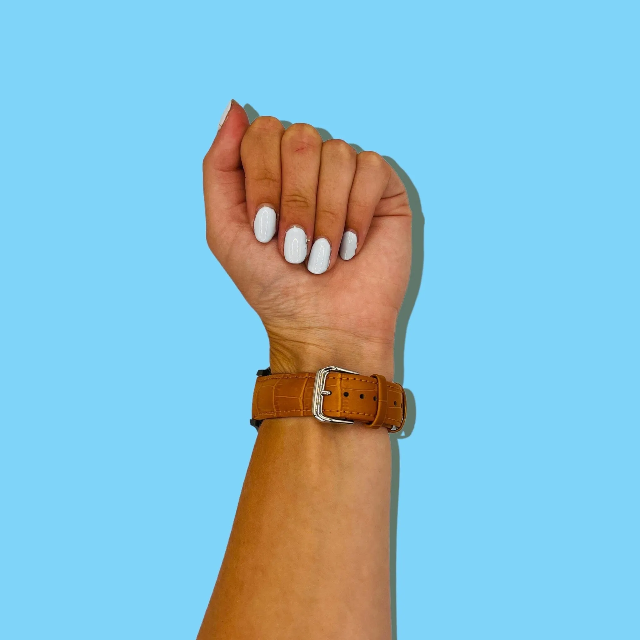 Snakeskin Leather Watch Straps Compatible with the Fossil Hybrid Gazer