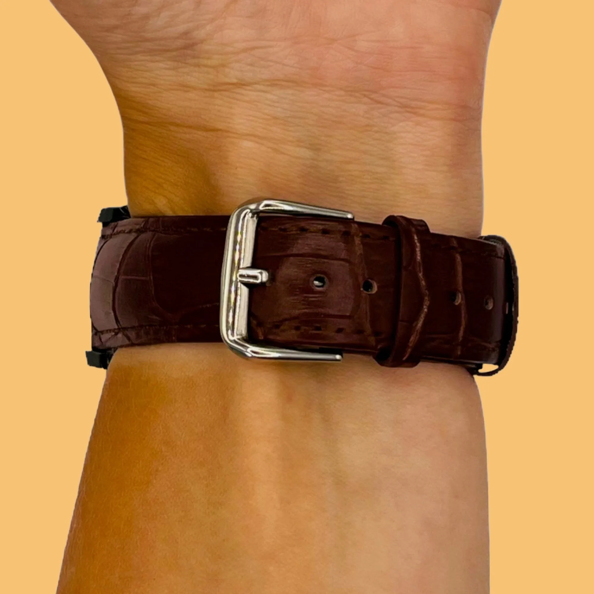 Snakeskin Leather Watch Straps Compatible with the Fossil Hybrid Gazer