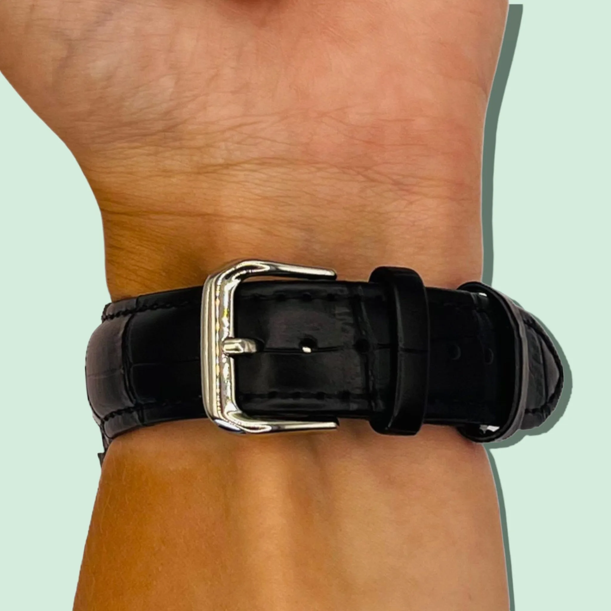 Snakeskin Leather Watch Straps Compatible with the Fossil Hybrid Gazer