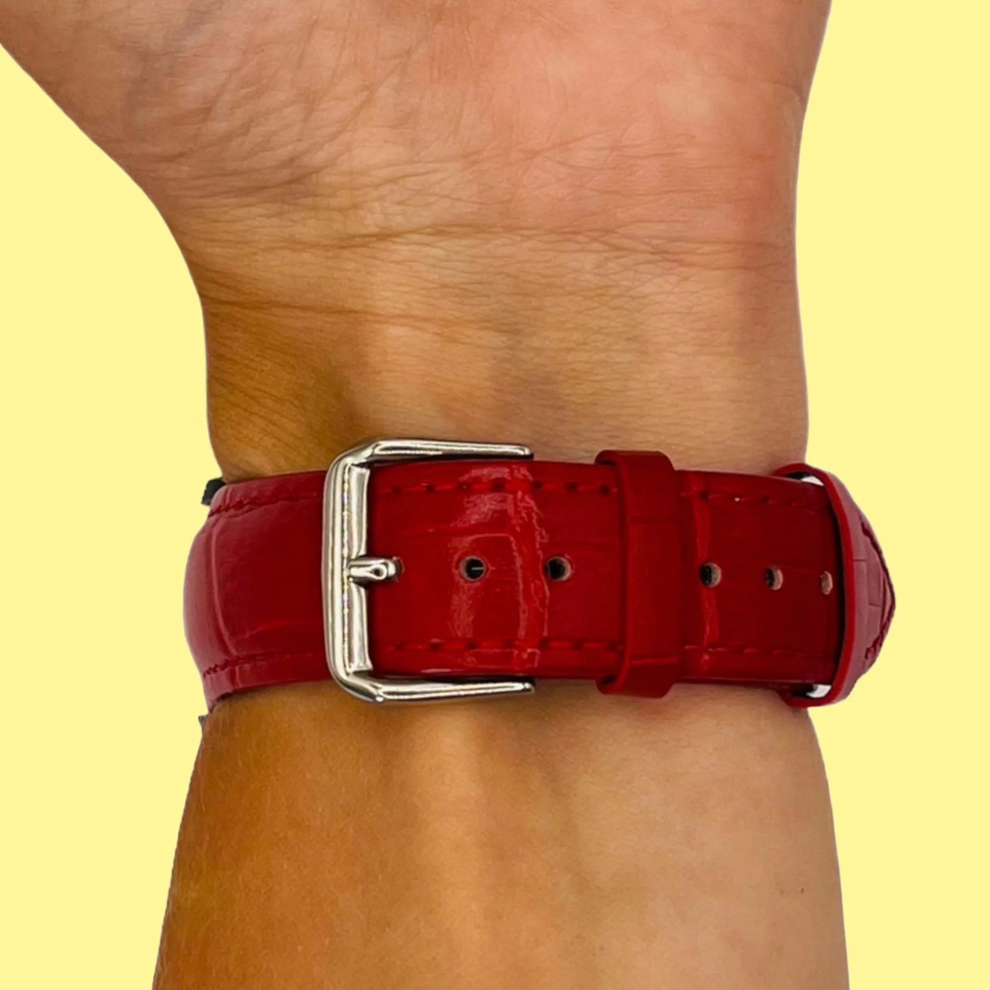 Snakeskin Leather Watch Straps Compatible with the Fossil Hybrid Gazer