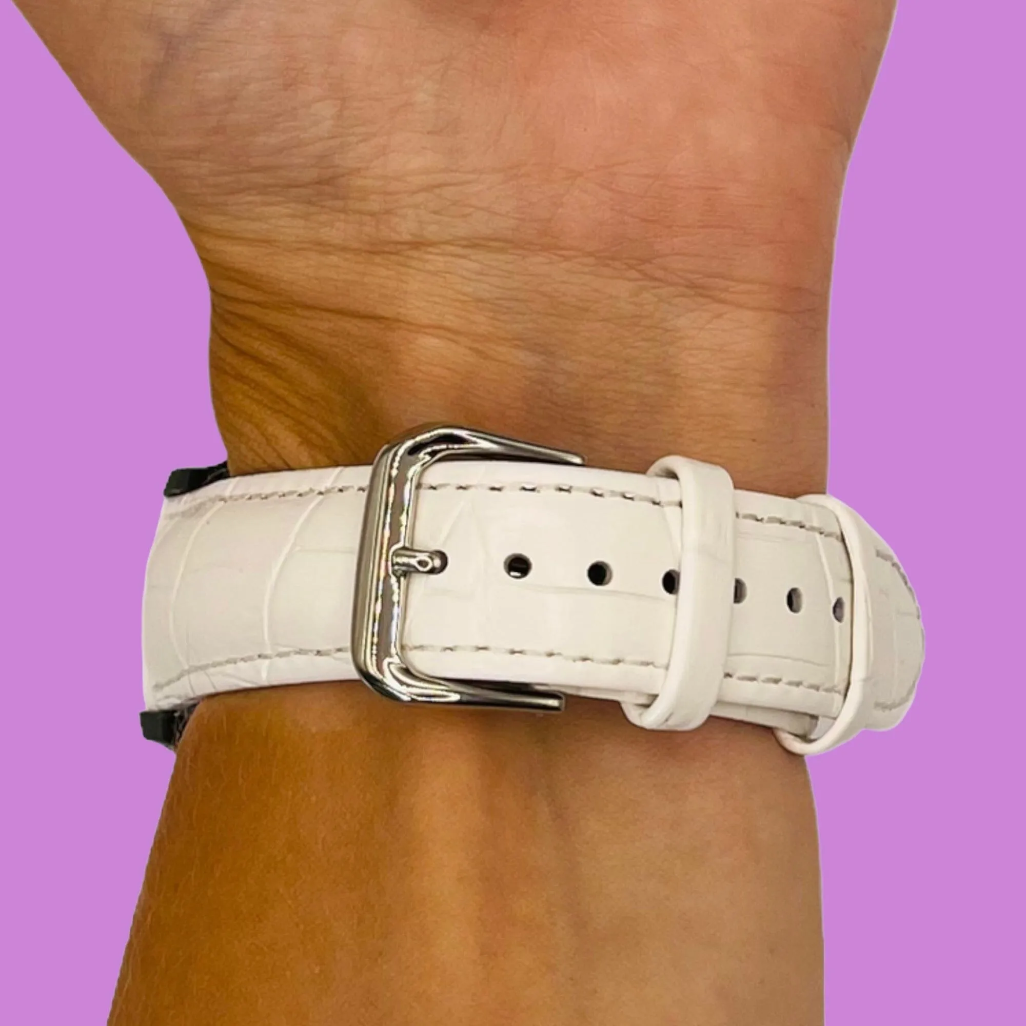 Snakeskin Leather Watch Straps Compatible with the Fossil Hybrid Gazer