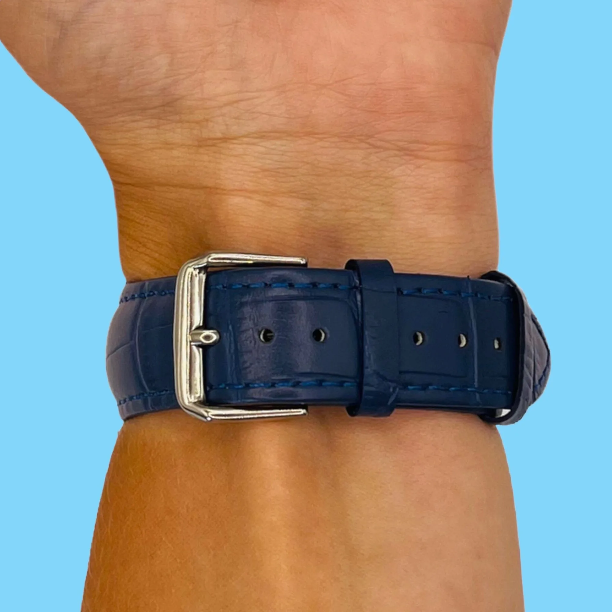 Snakeskin Leather Watch Straps Compatible with the Fossil Hybrid Gazer